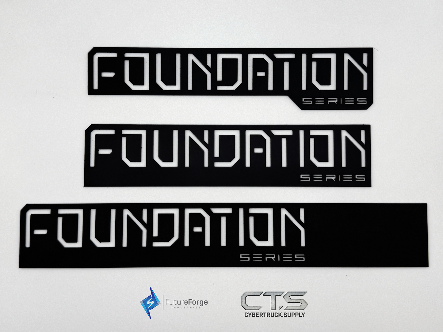 Black - All Metal - Stainless Steel Foundation Series Badges