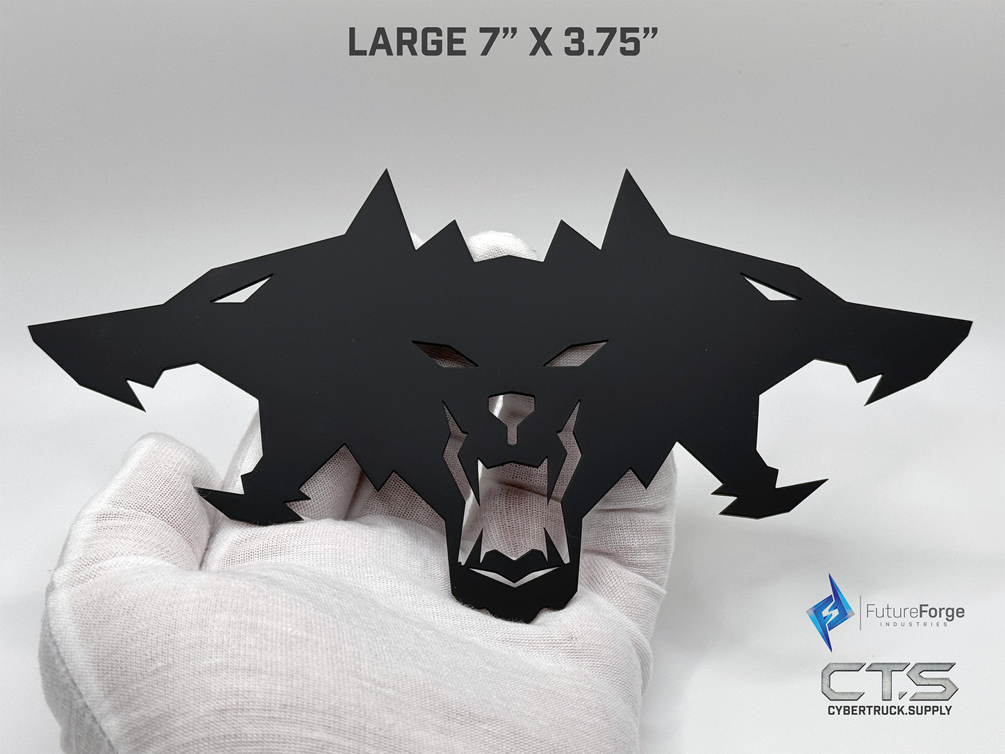 Black All Metal - Stainless Steel Cyberbeast Emblem