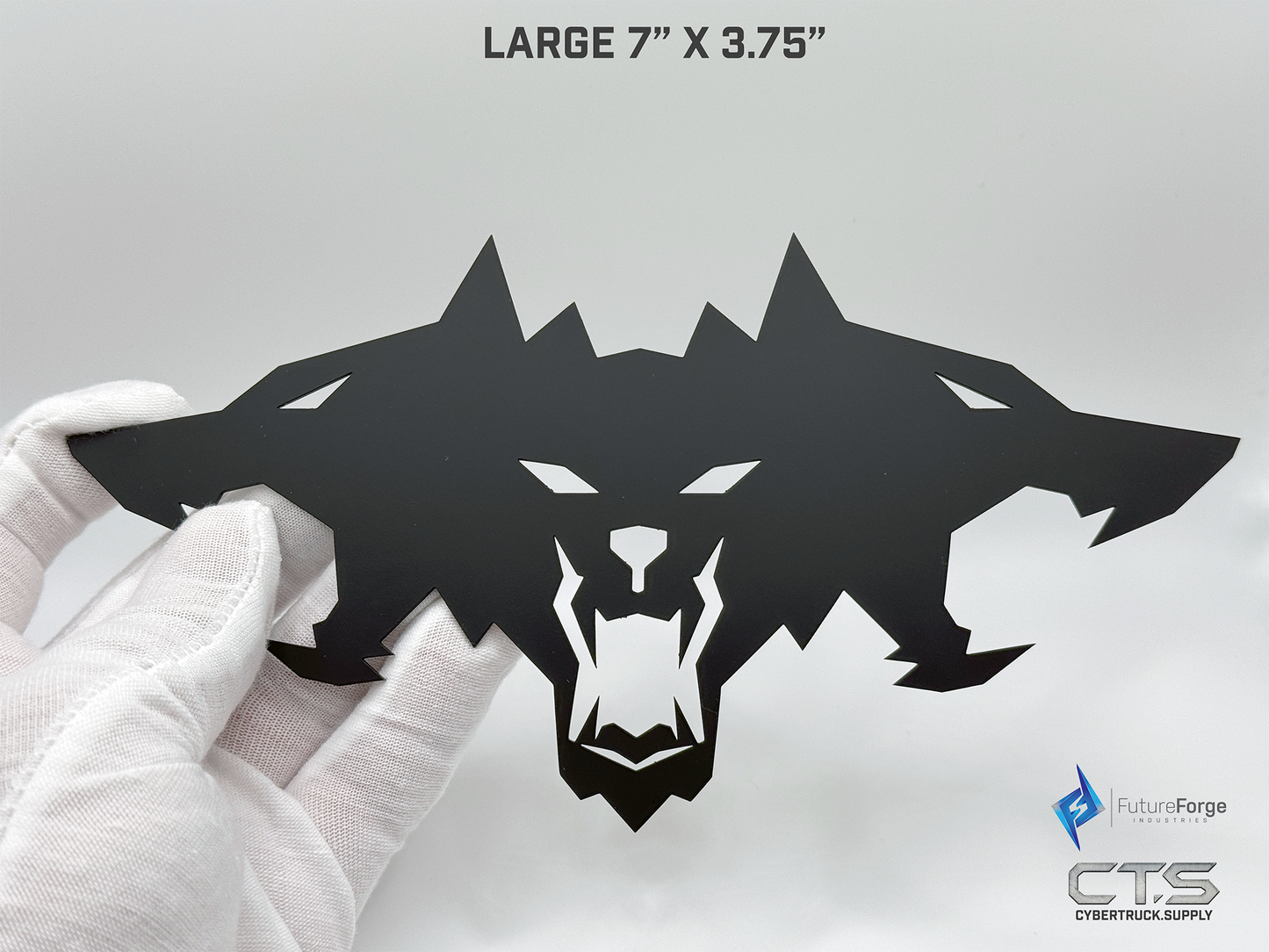 Black All Metal - Stainless Steel Cyberbeast Emblem