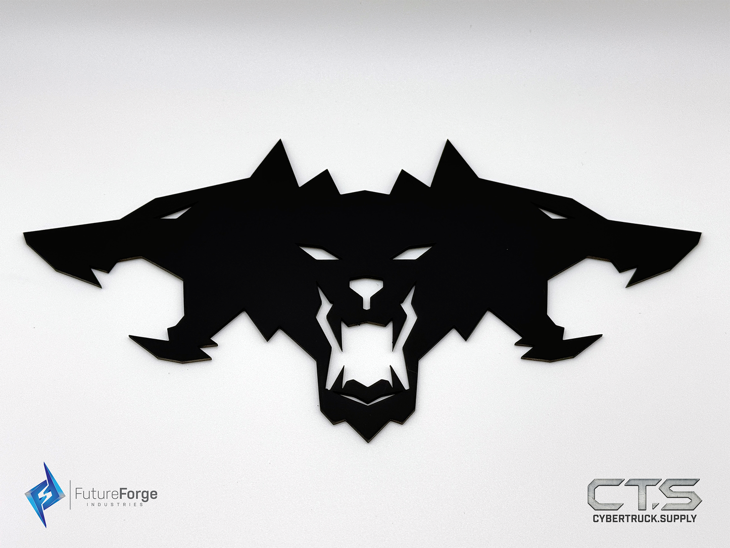 Black All Metal - Stainless Steel Cyberbeast Emblem
