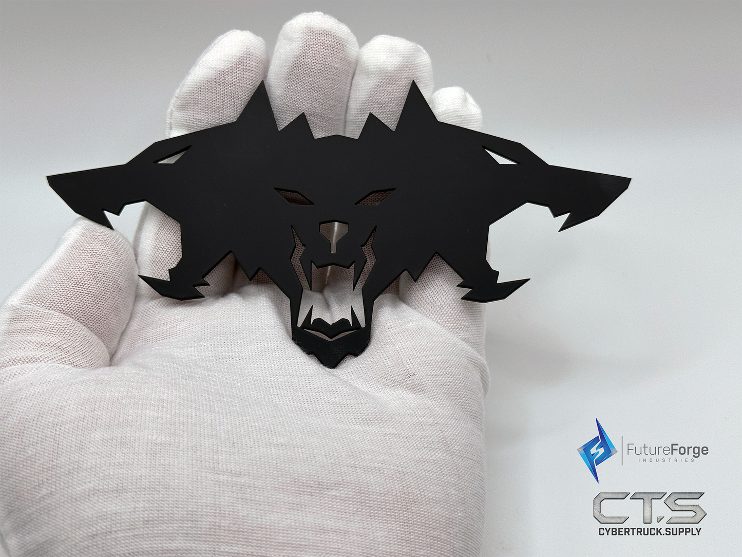 Black All Metal - Stainless Steel Cyberbeast Emblem