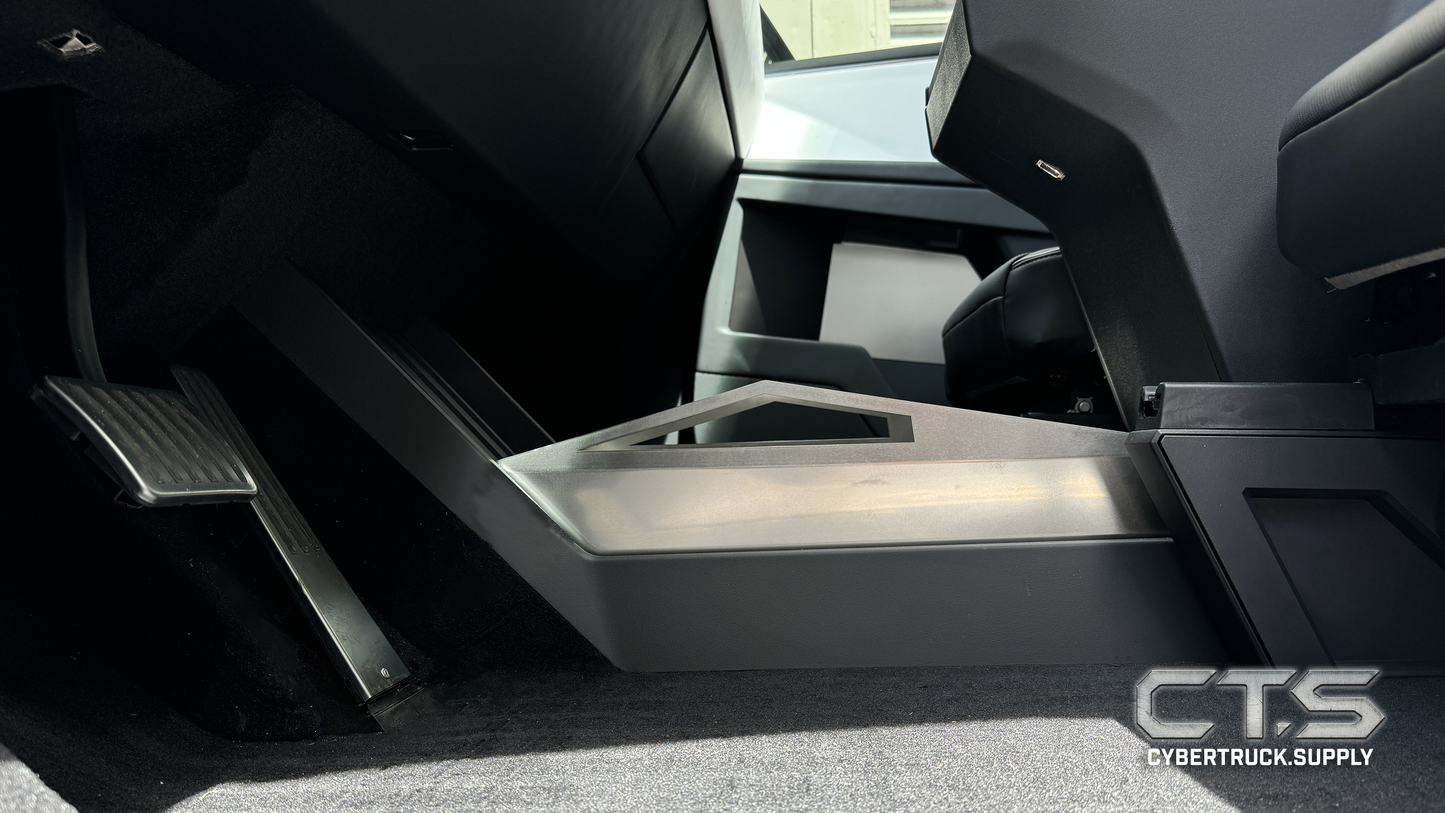CyBin - Floor Console Storage Bin Stainless Steel