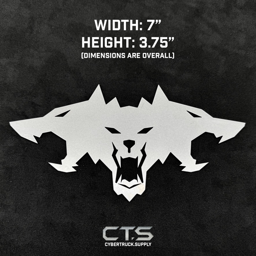 All Metal - Stainless Steel Cyberbeast Emblem