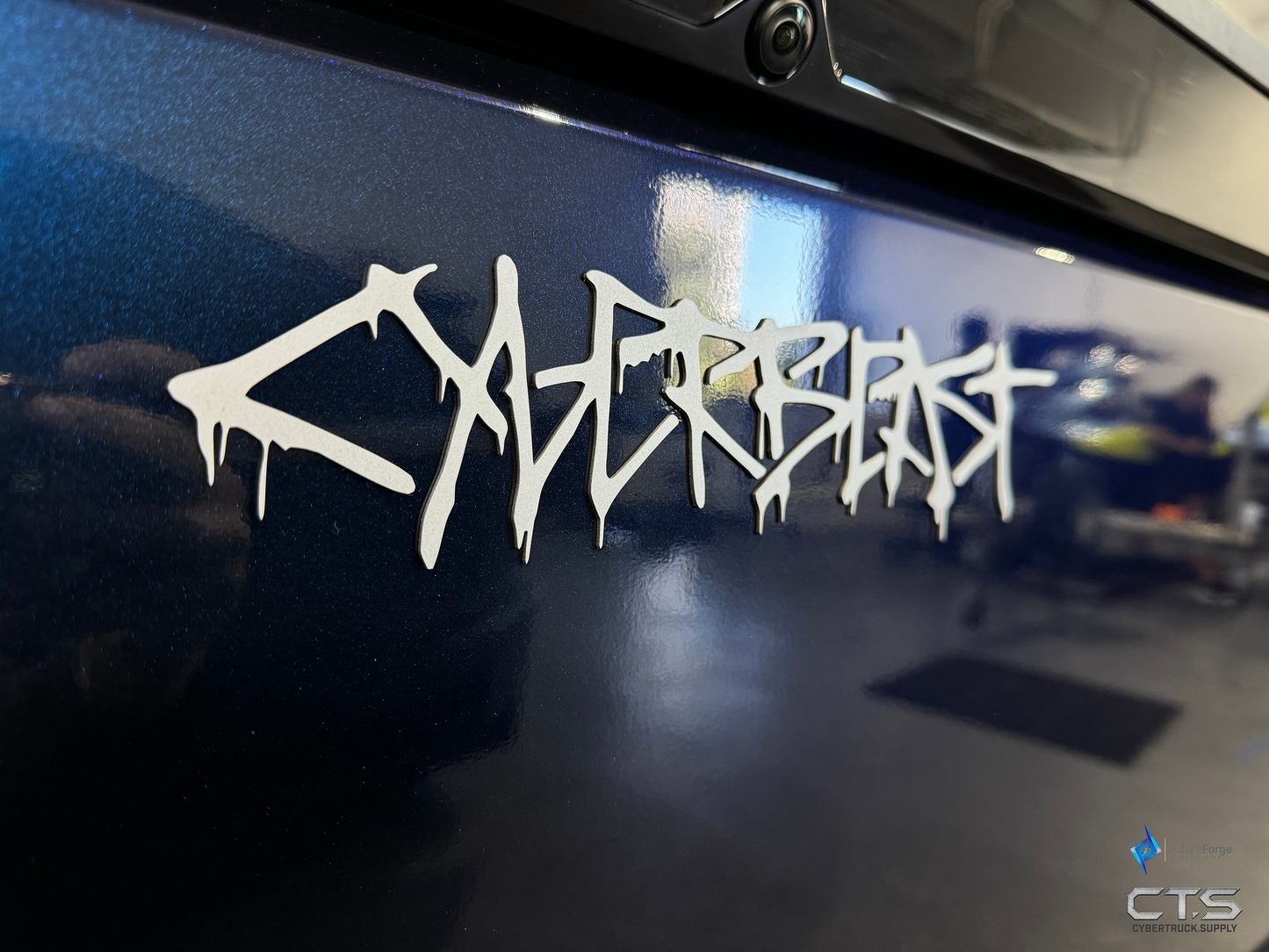 All Metal - Stainless Steel CyberBEAST graffiti DRIP Badge