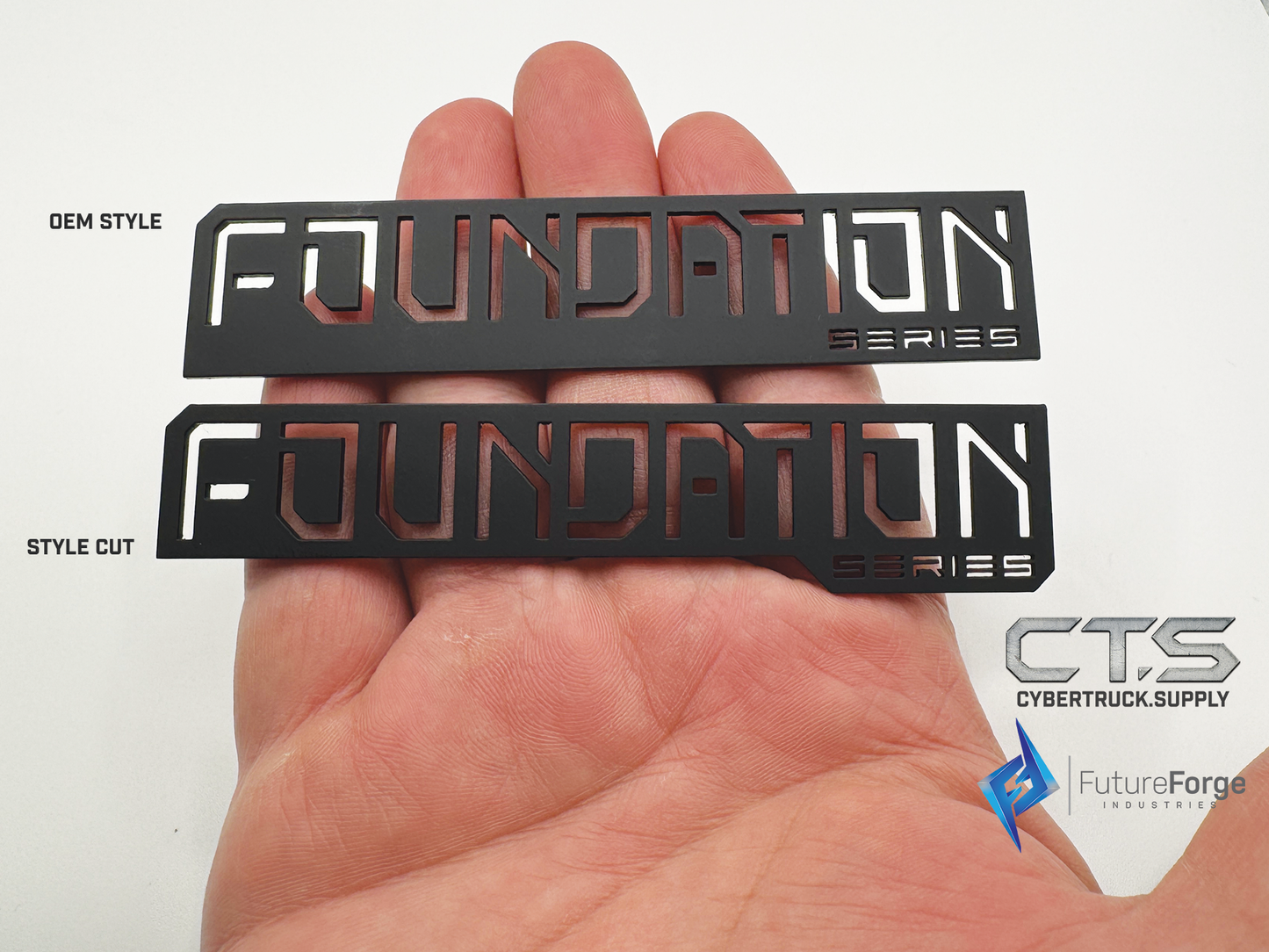 Black - All Metal - Stainless Steel Foundation Series Badges