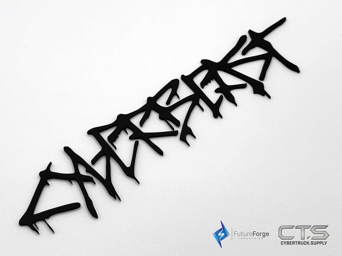 Black - All Metal - Stainless Steel CyberBEAST graffiti Drip Badge
