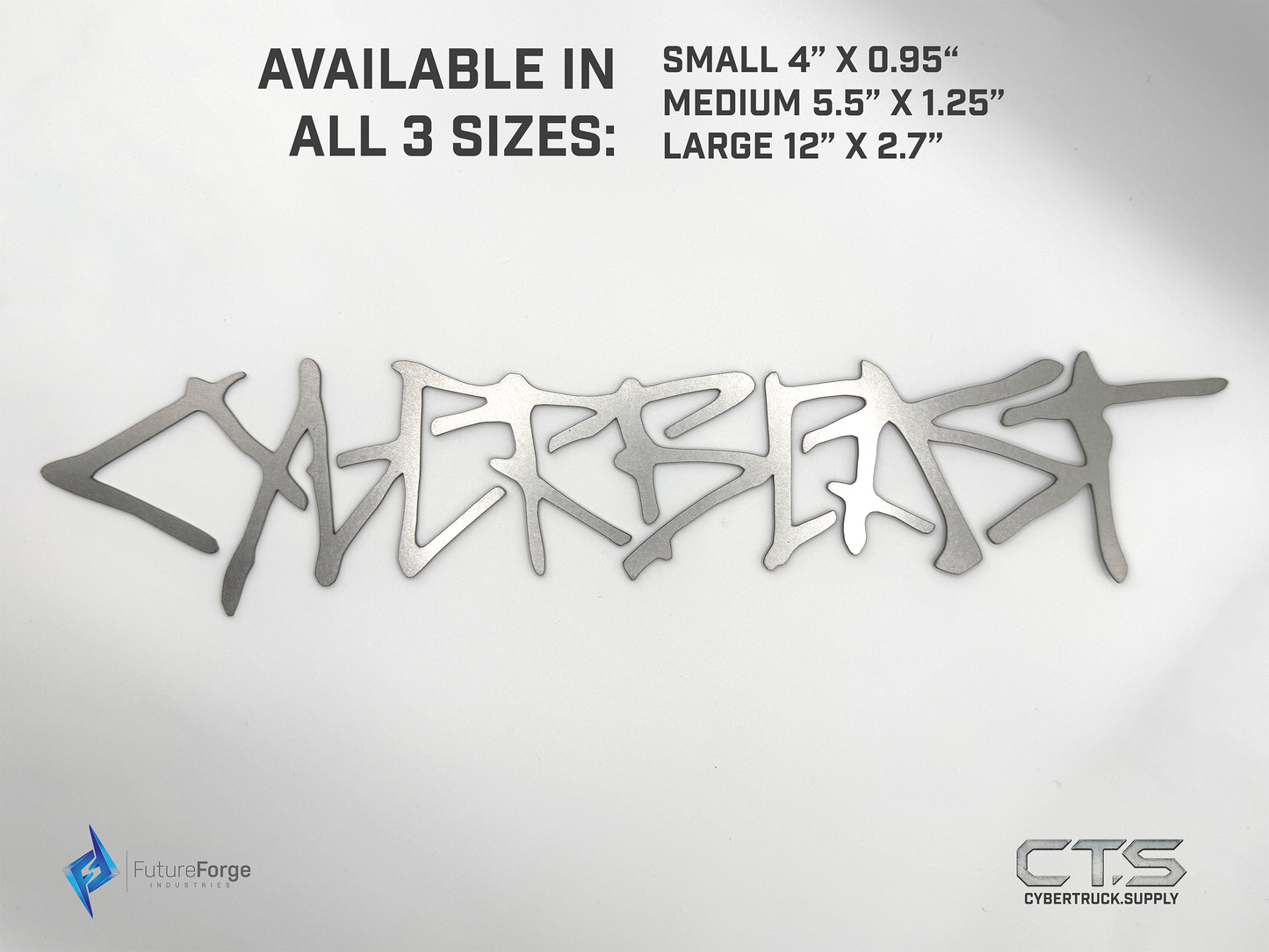 All Metal - Stainless Steel CyberBEAST graffiti NO-Drip Badge